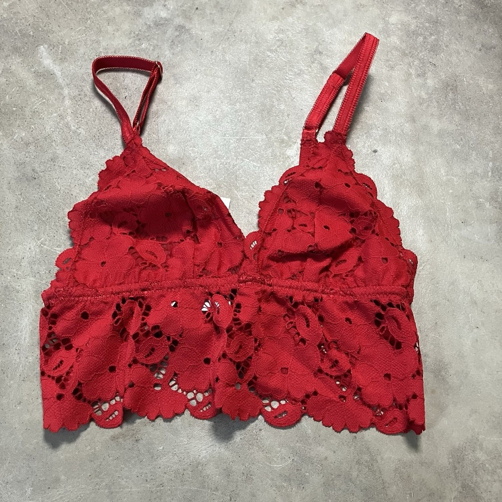 Eberjey Naya Classic Longline Bralet Hautr Womens Size XS Red B1912L